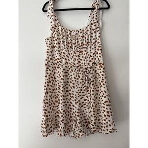 Women's Summer Self-Tie Backless High Waist Leopard Print Sz M